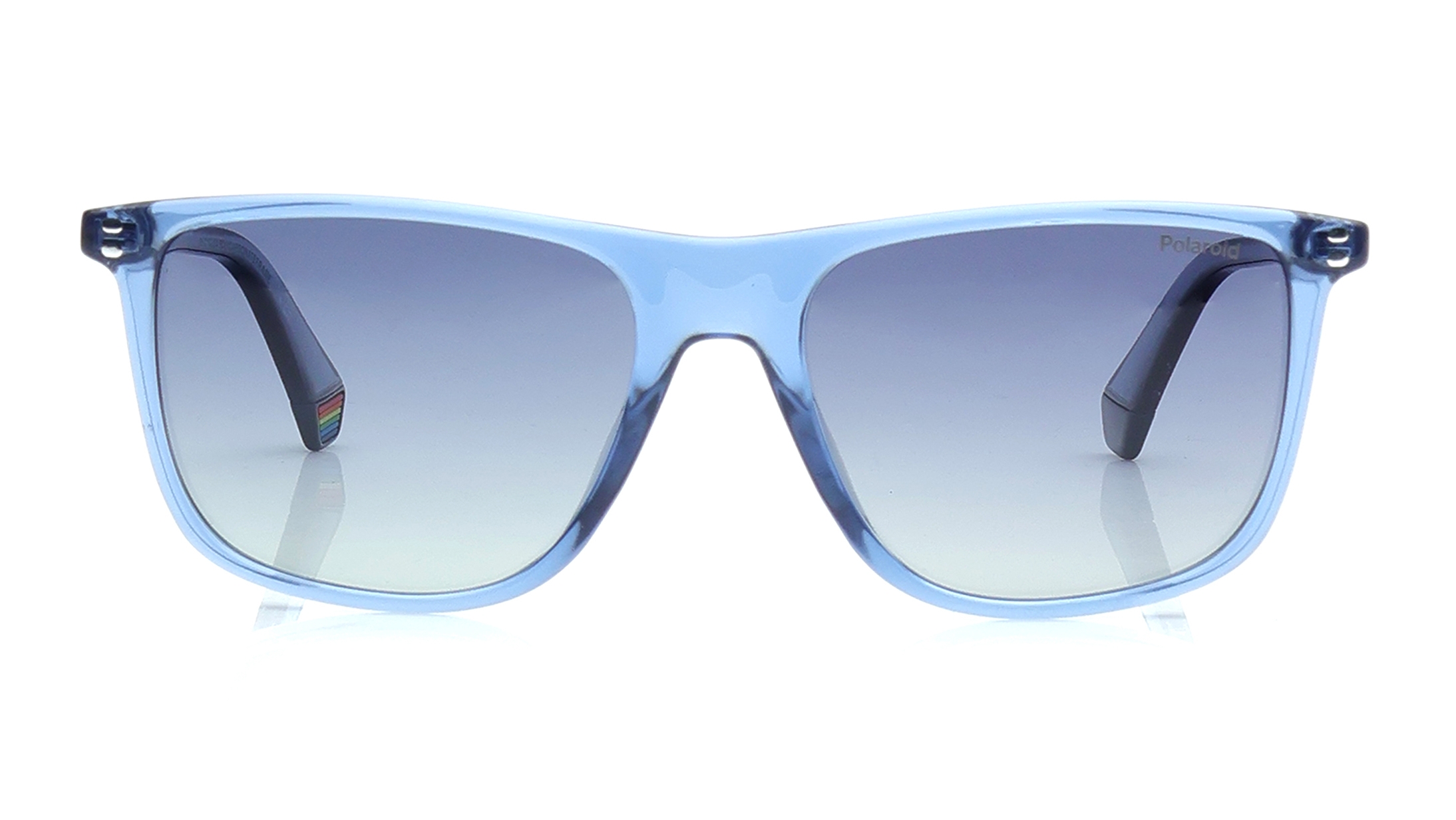 Image 1 of Blue Rectangle Sunglasses for Men from Polaroid Available at Titan Eye+