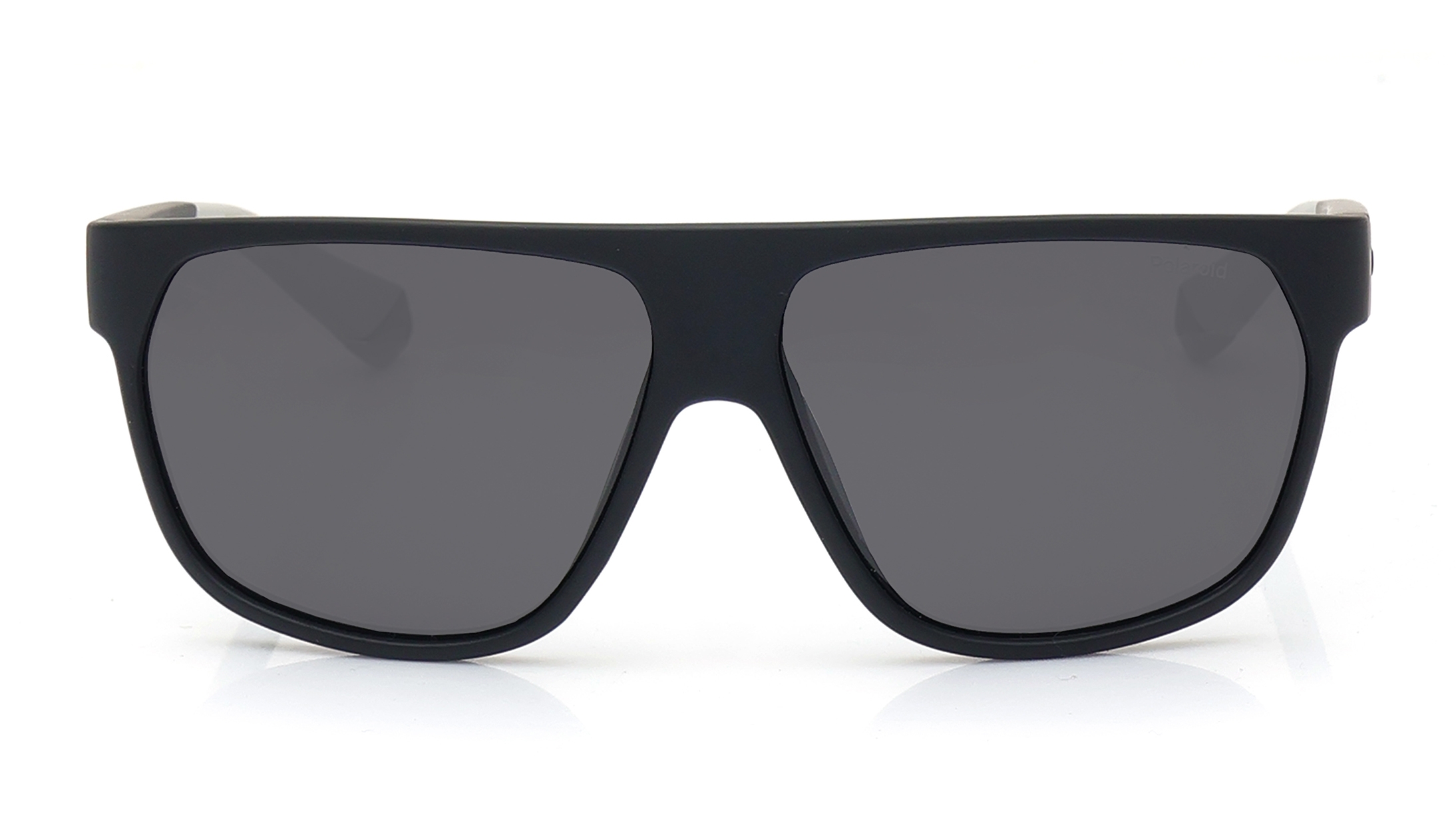 Image 1 of Grey Rectangle Sunglasses for Men from Polaroid Available at Titan Eye+