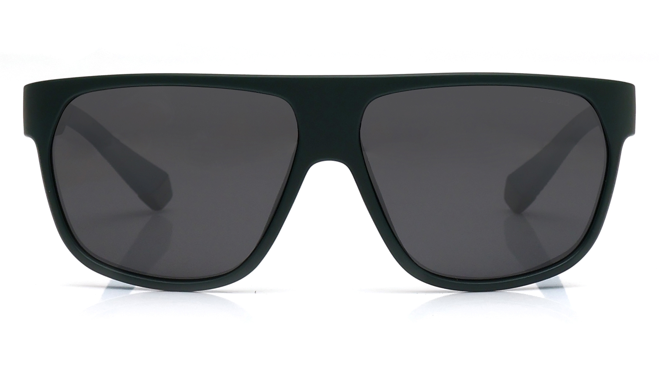 Image 1 of Grey Rectangle Polarized Sunglasses for Men from Polaroid Available at Titan Eye+