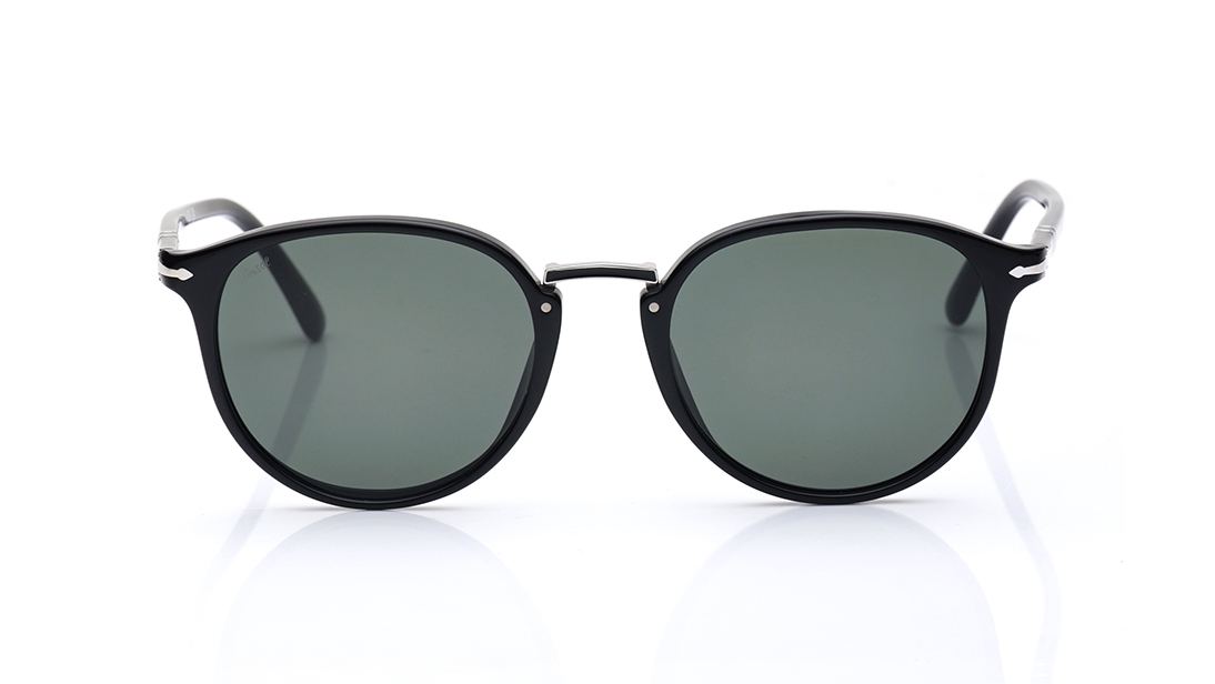 Image 1 of Green Oval Sunglasses for Men from Persol Available at Titan Eye+