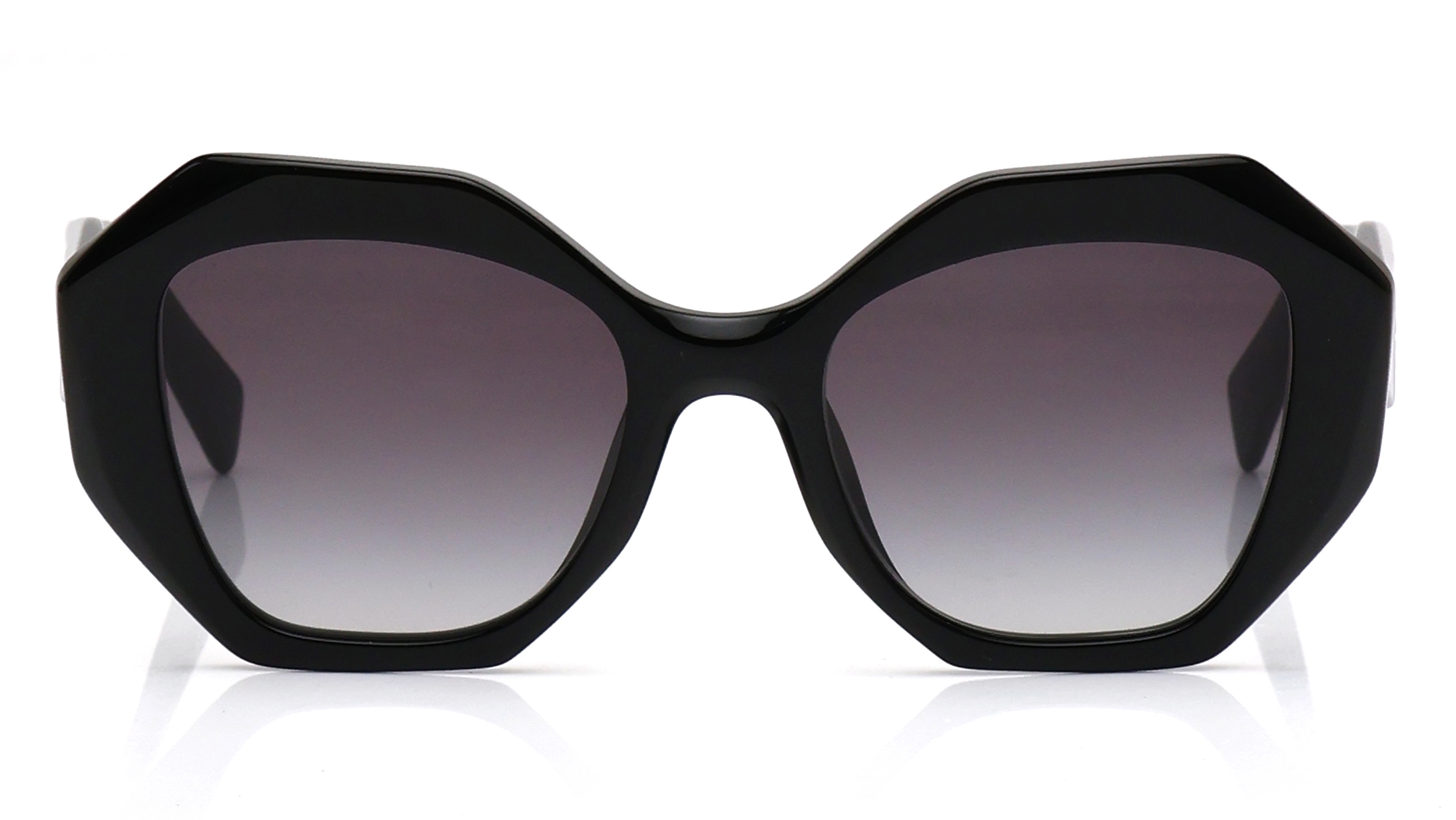 Image 1 of Grey Irregular Sunglasses for Women from Prada Available at Titan Eye+