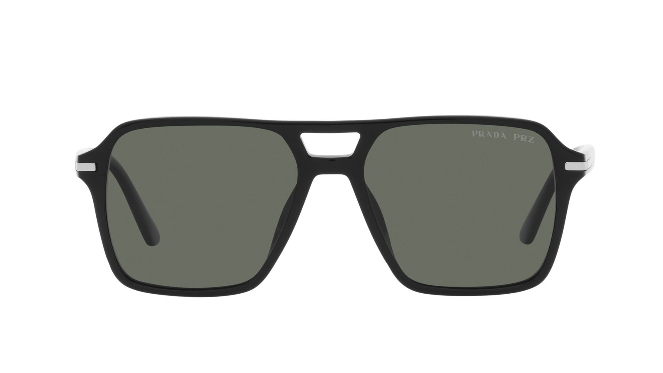 Image 1 of Green Aviator Sunglasses for Men from Prada Available at Titan Eye+