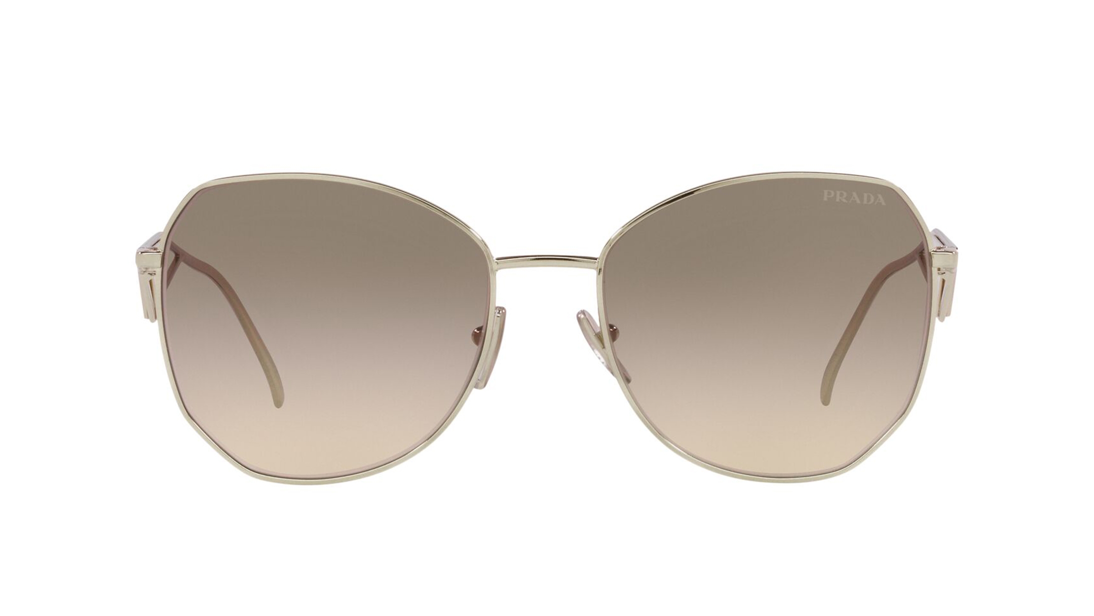 Image 1 of Brown Irregular Sunglasses for Women from Prada Available at Titan Eye+