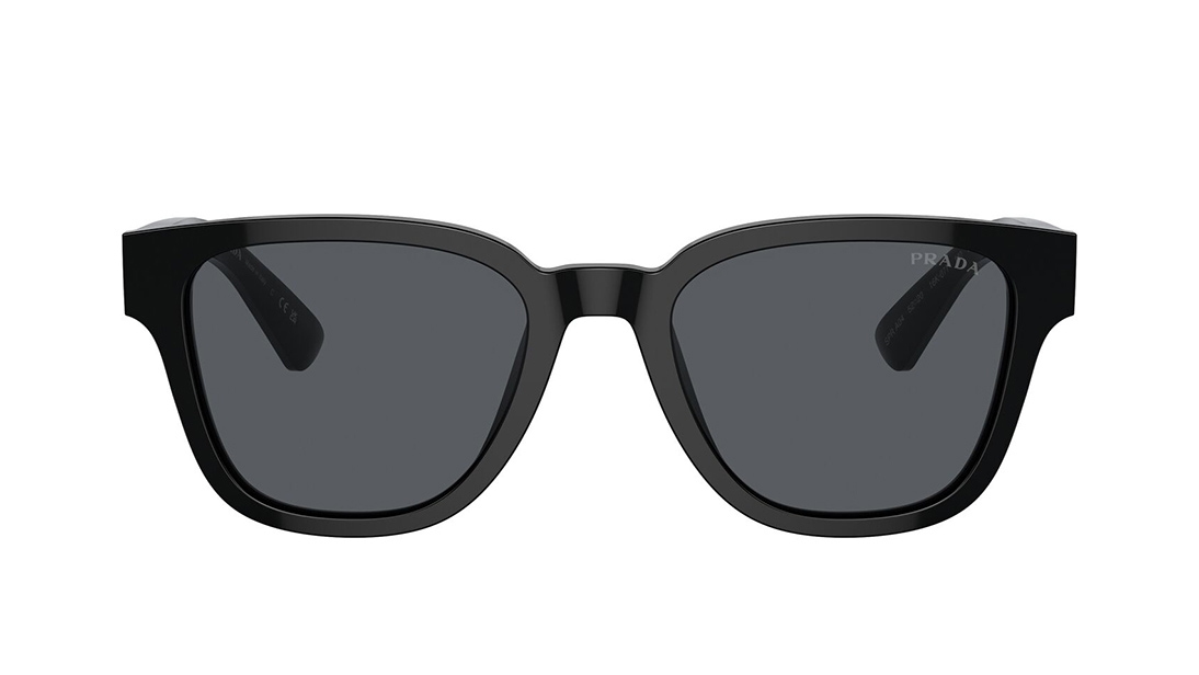 Image 1 of Black Pillow Sunglasses for Men from Prada Available at Titan Eye+