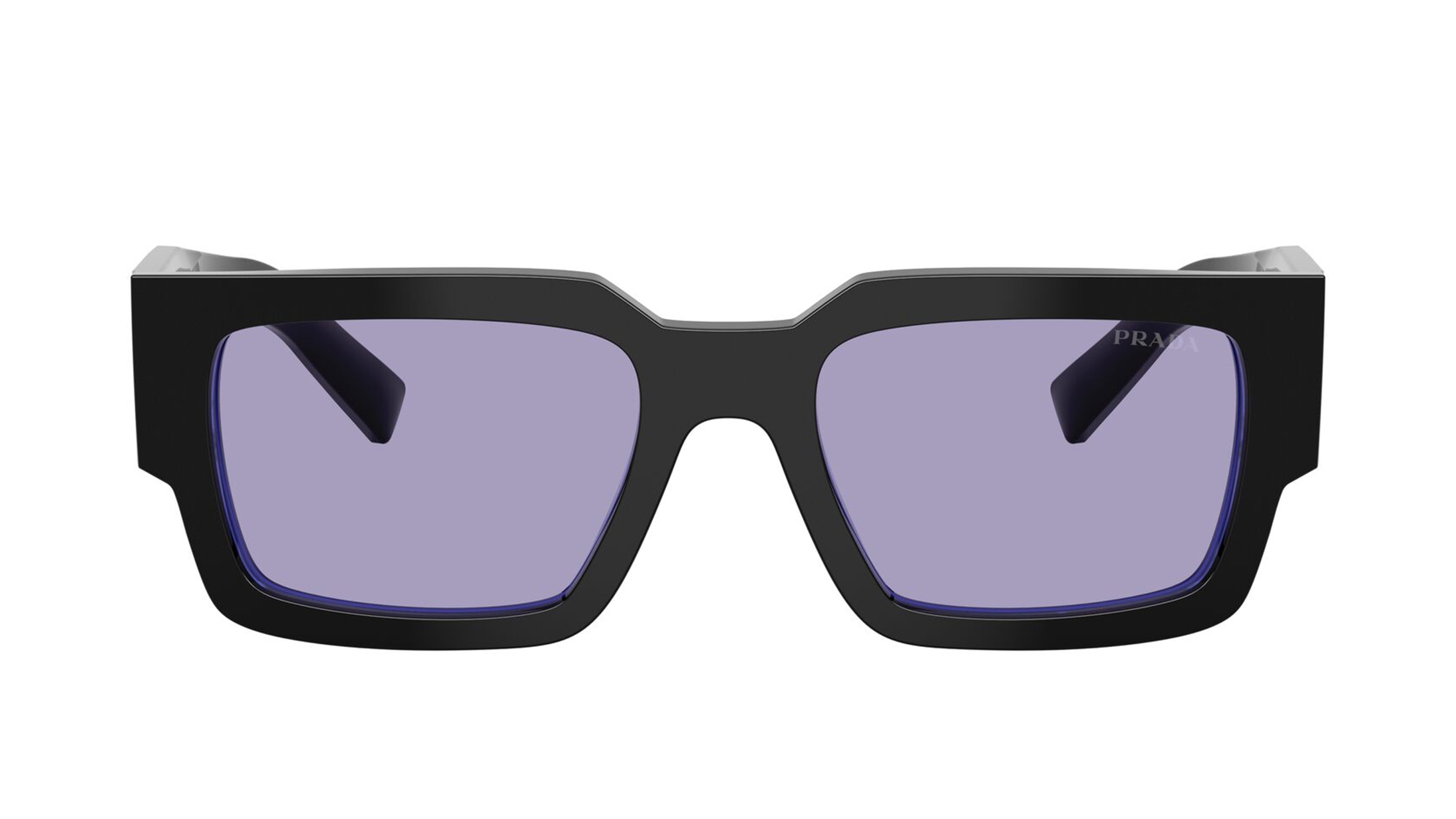 Image 1 of Violet Rectangle Sunglasses for Men from Prada Available at Titan Eye+
