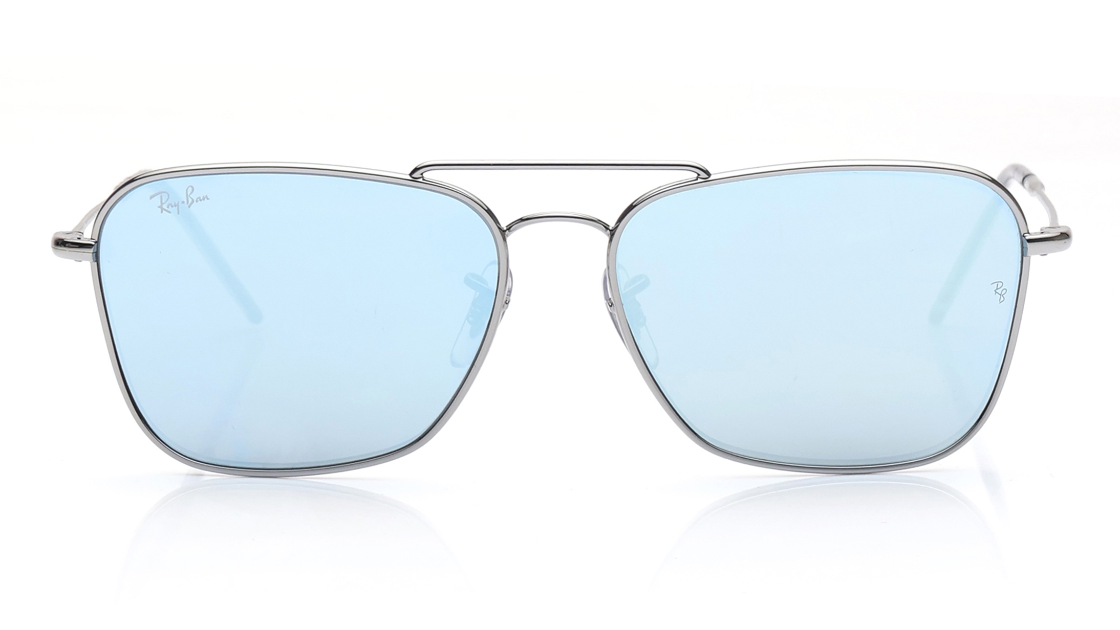 Image 1 of Blue Navigator Sunglasses for Men and Women from Rayban Available at Titan Eye+