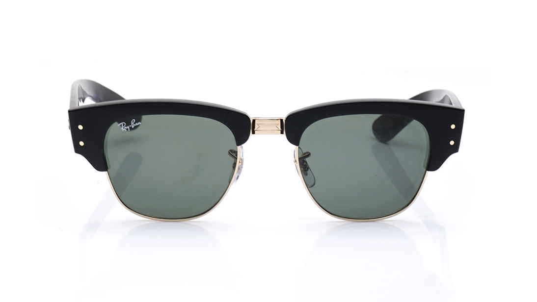 Image 1 of Green Clubmaster Sunglasses for Men and Women from Rayban Available at Titan Eye+