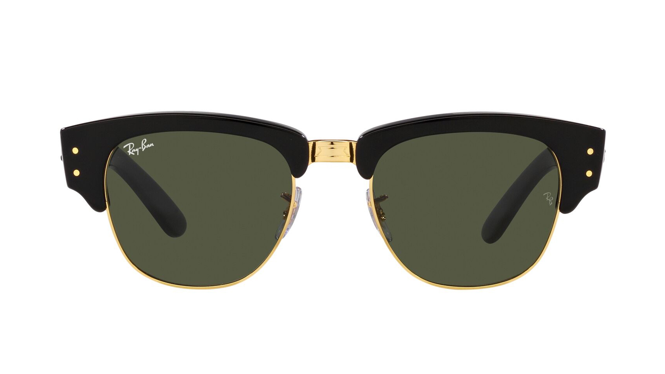 Image 1 of Green Clubmaster Sunglasses for Men and Women from Rayban Available at Titan Eye+