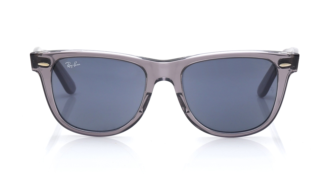 Image 1 of Grey Wayfarer Polarized Sunglasses for Men and Women from Rayban Available at Titan Eye+