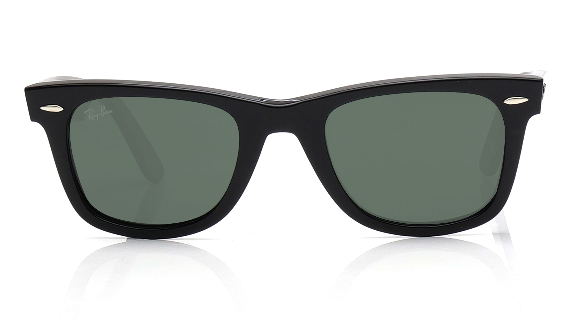 Image 1 of Green Wayfarer Polarized Sunglasses for Men and Women from Rayban Available at Titan Eye+