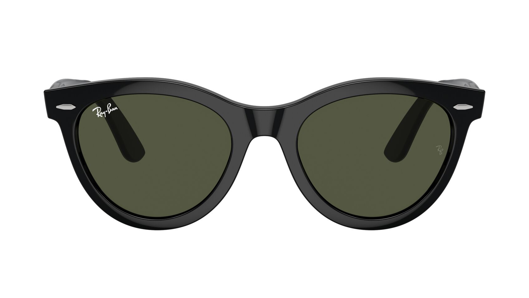 Image 1 of Green Round Sunglasses for Men And Women from Rayban Available at Titan Eye+