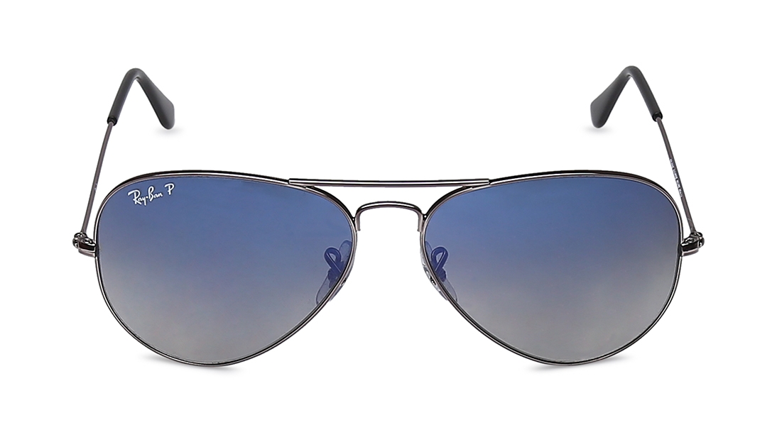Image 1 of Blue Aviator Sunglasses for Men and Women from Rayban Available at Titan Eye+
