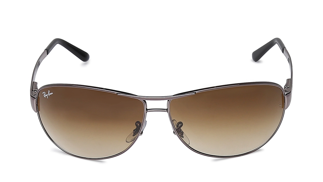 Image 1 of Brown Aviator Sunglasses for Men from Rayban Available at Titan Eye+