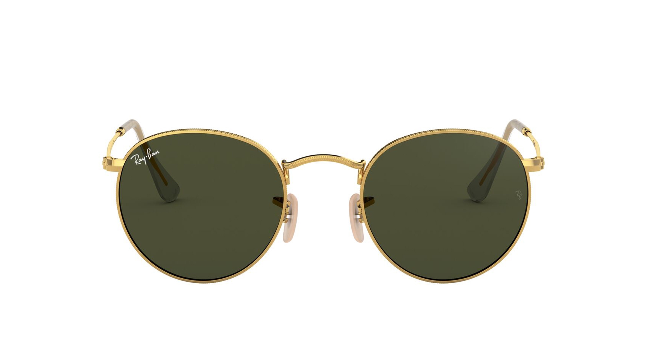 Image 1 of Green Round Sunglasses for Men from Rayban Available at Titan Eye+