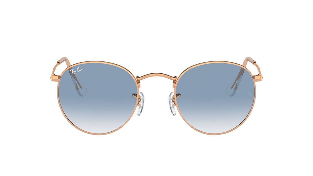 Image 1 of Blue Round Sunglasses for Men from Rayban Available at Titan Eye+