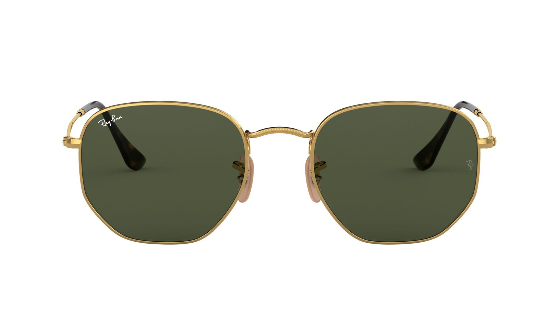 Image 1 of Gold Irregular Sunglasses for Men and Women from Rayban Available at Titan Eye+