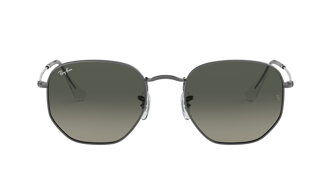 Image 1 of Grey Hexagon Sunglasses for Men and Women from Rayban Available at Titan Eye+