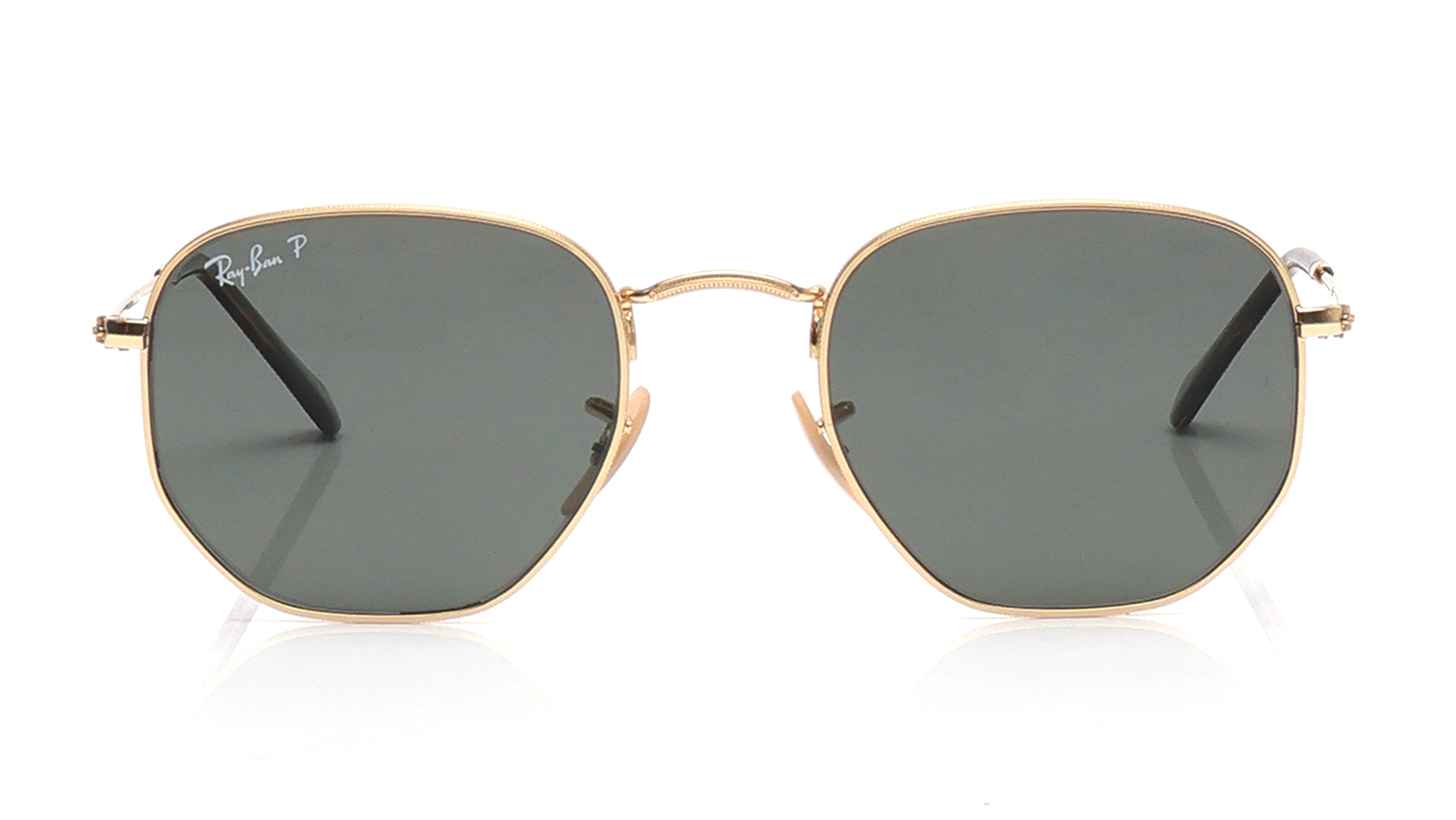 Image 1 of Grey Hexagon Polarized Sunglasses for Men and Women from Rayban Available at Titan Eye+