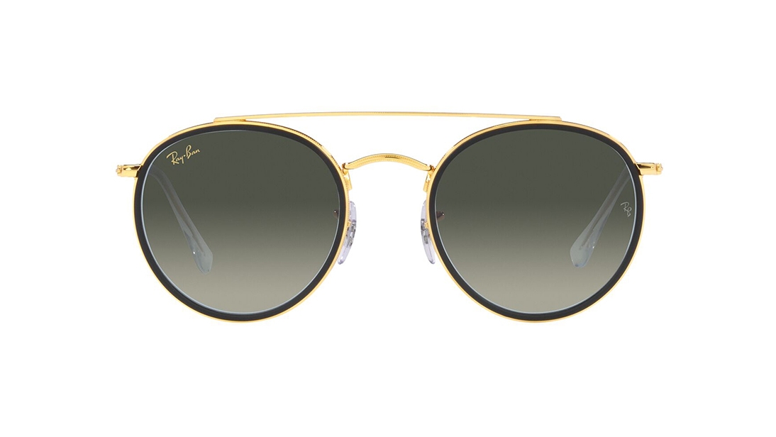 Image 1 of Green Round Sunglasses for Men and Women from Rayban Available at Titan Eye+