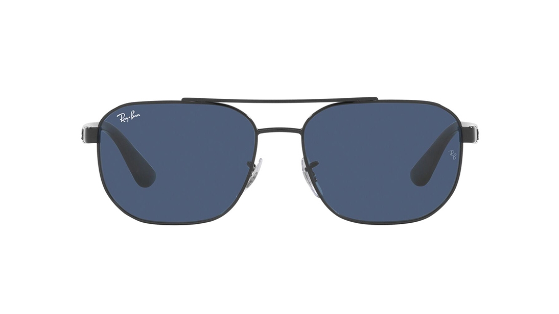 Image 1 of Blue Navigator Sunglasses for Men from Rayban Available at Titan Eye+