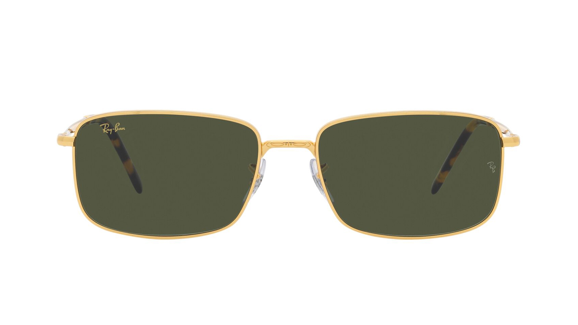 Image 1 of Green Rectangle Sunglasses for Men And Women from Rayban Available at Titan Eye+