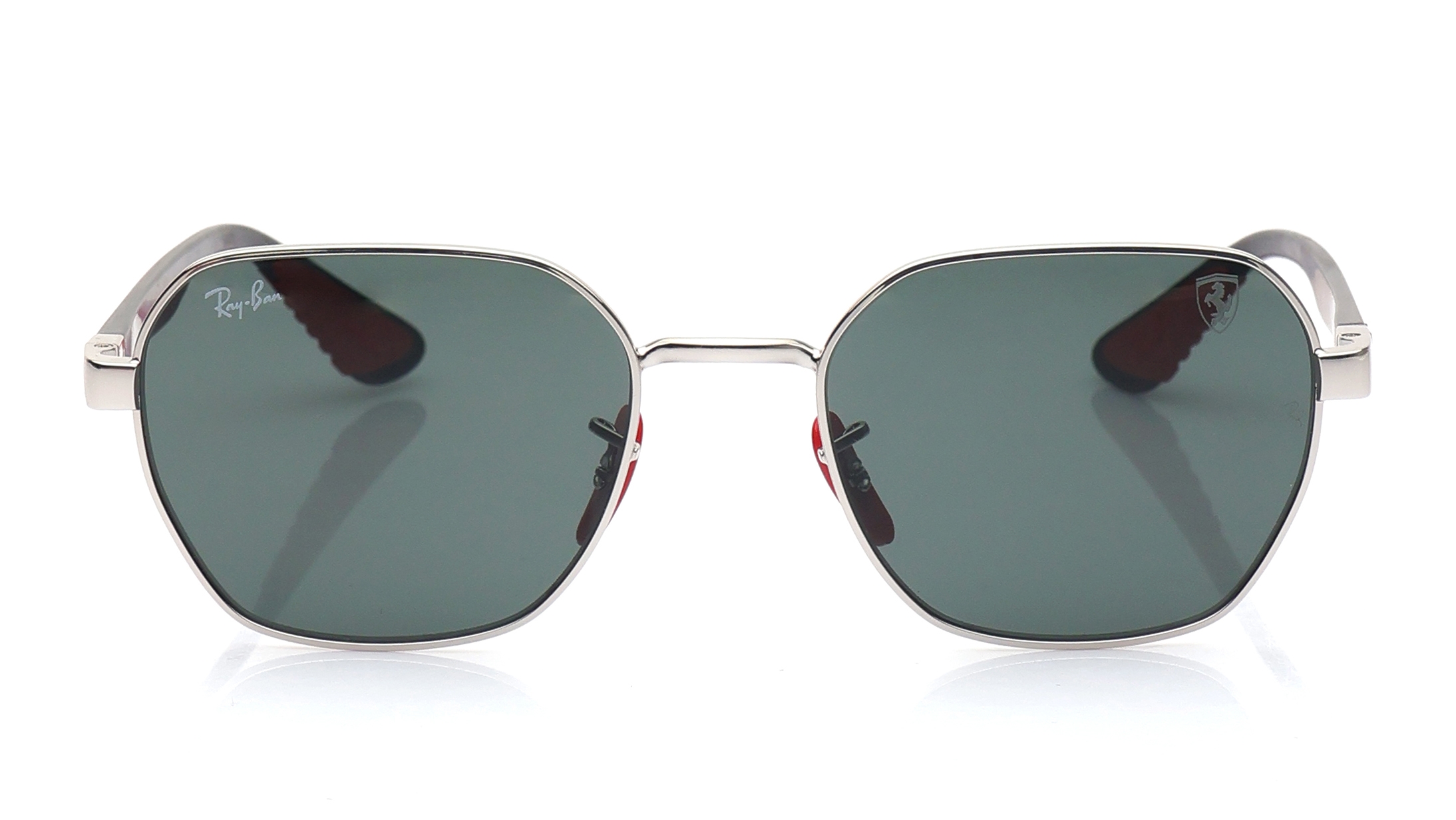 Image 1 of Grey Geometric Sunglasses for Men And Women from Rayban Available at Titan Eye+