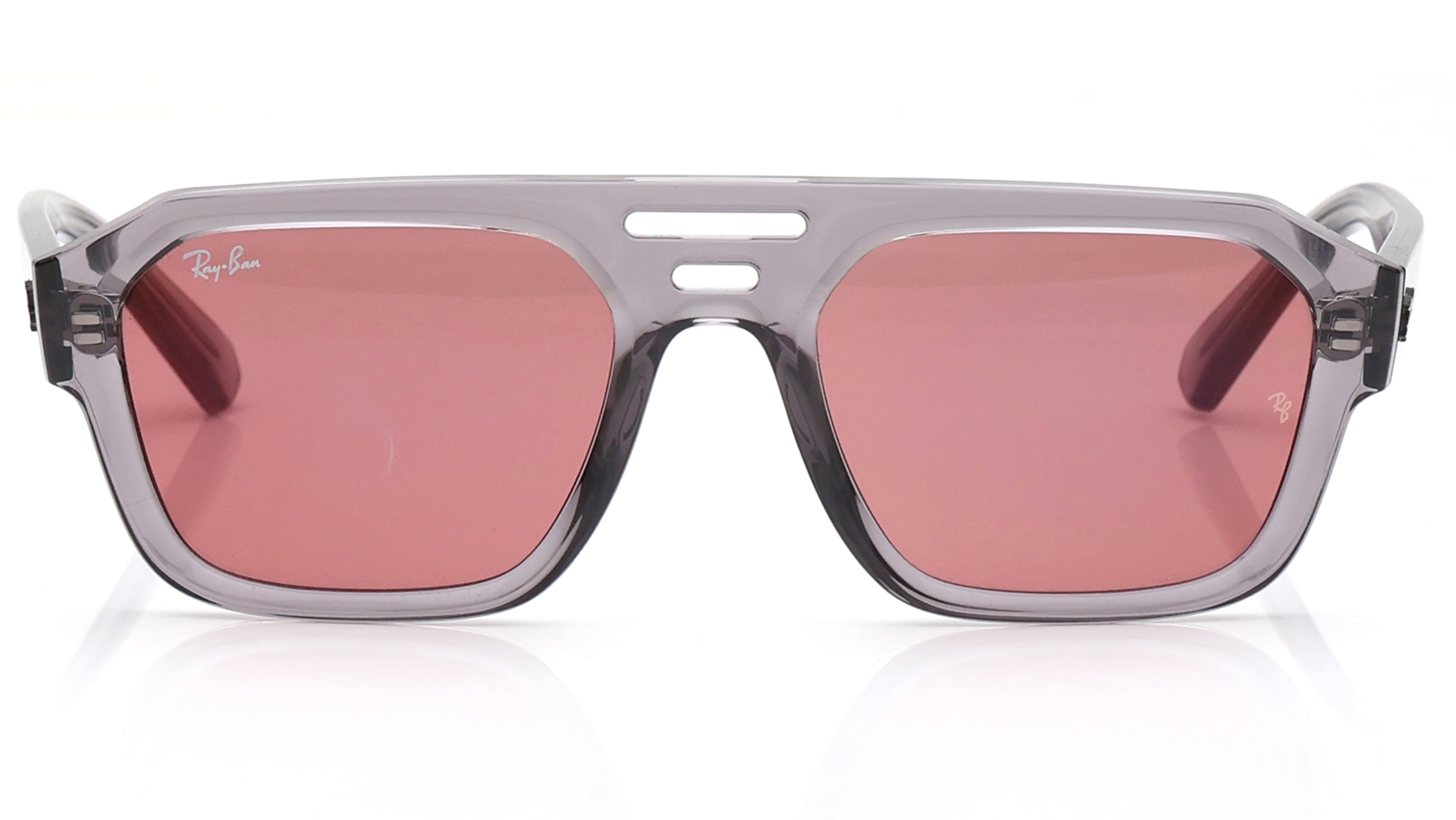 Image 1 of Red Navigator Sunglasses for Women from Rayban Available at Titan Eye+