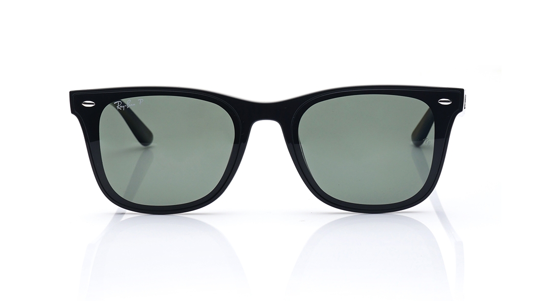 Image 1 of Green Square Polarized Sunglasses for Men and Women from Rayban Available at Titan Eye+