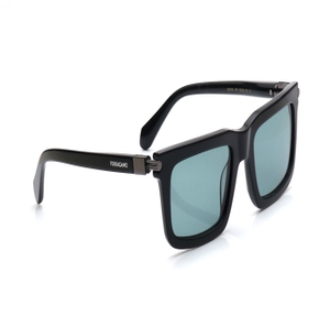 Image 2 of Blue Rectangle Sunglasses for Men from Salvatore Ferragamo Available at Titan Eye+