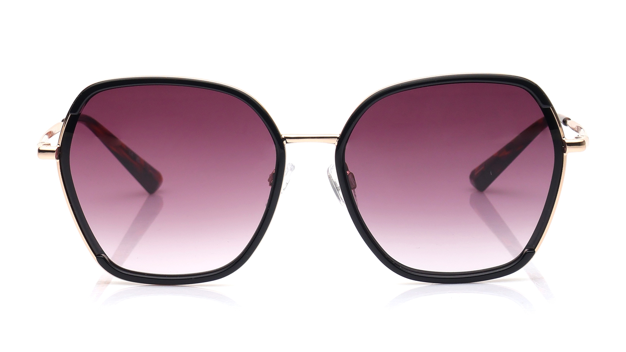 Image 1 of Purple Geometric Sunglasses for Women from Ted Baker Available at Titan Eye+