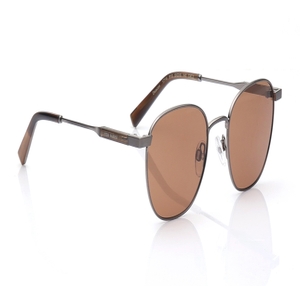 Image 2 of Brown Round Sunglasses for Men from Ted Baker Available at Titan Eye+