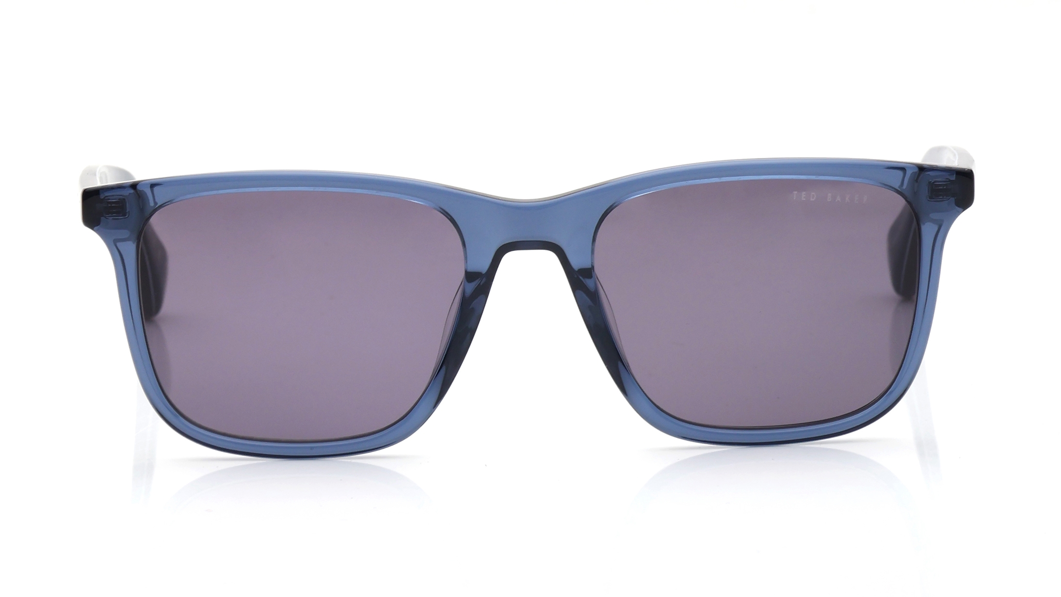 Image 1 of Grey Square Polarized Sunglasses for Men from Ted Baker Available at Titan Eye+