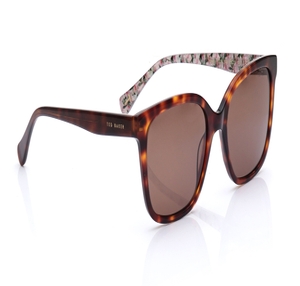Image 2 of Brown Square Sunglasses for Women from Ted Baker Available at Titan Eye+