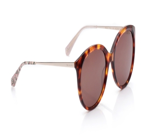 Image 2 of Brown Round Sunglasses for Women from Ted Baker Available at Titan Eye+