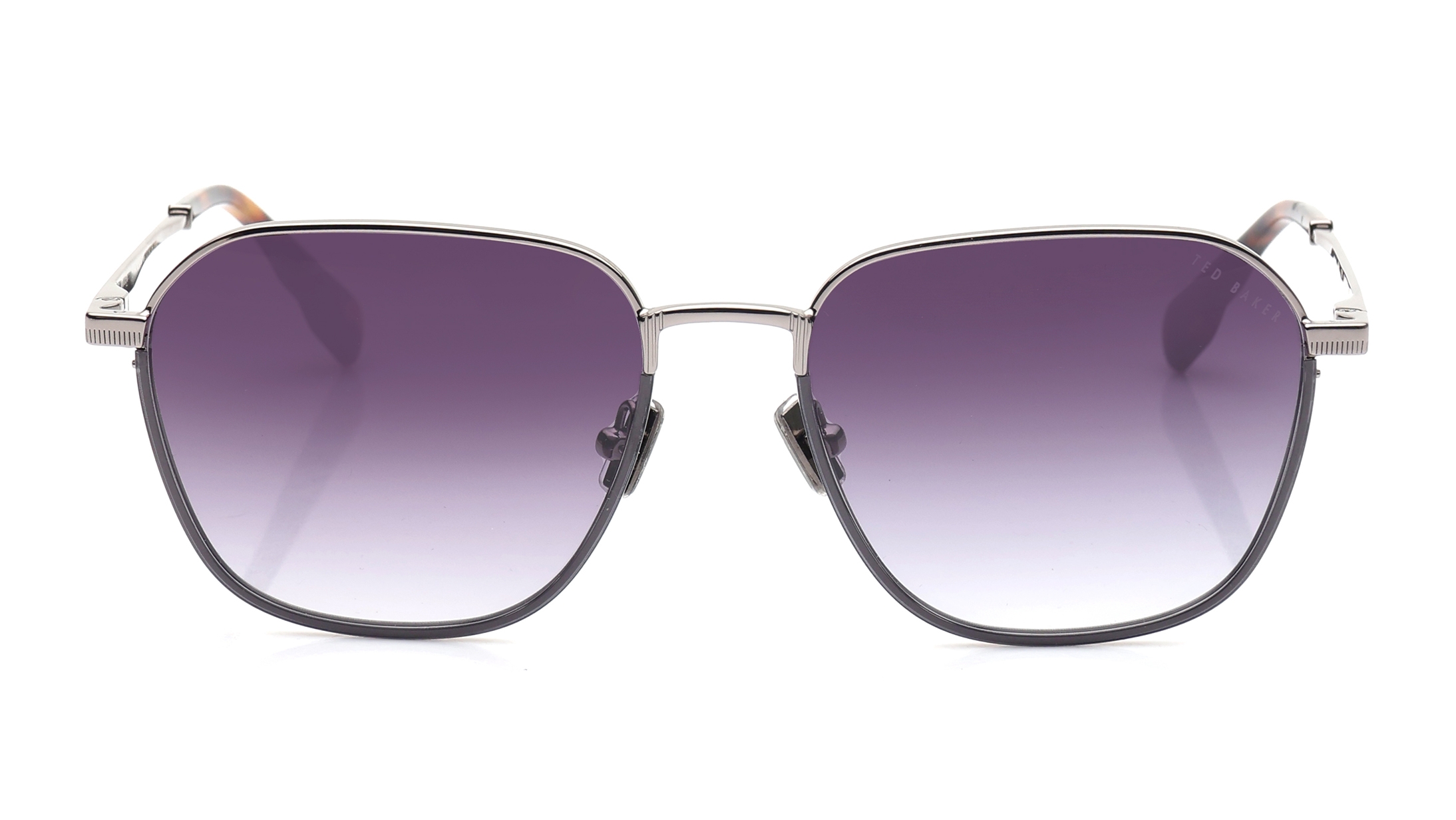 Image 1 of Grey Square Sunglasses for Men from Ted Baker Available at Titan Eye+
