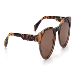 Image 2 of Brown Round Sunglasses for Men from Ted Baker Available at Titan Eye+