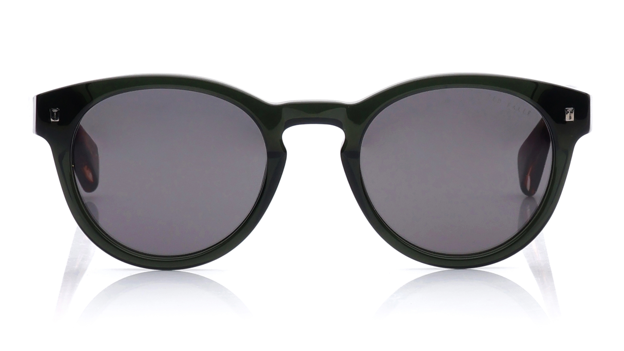 Image 1 of Green Round Sunglasses for Men from Ted Baker Available at Titan Eye+