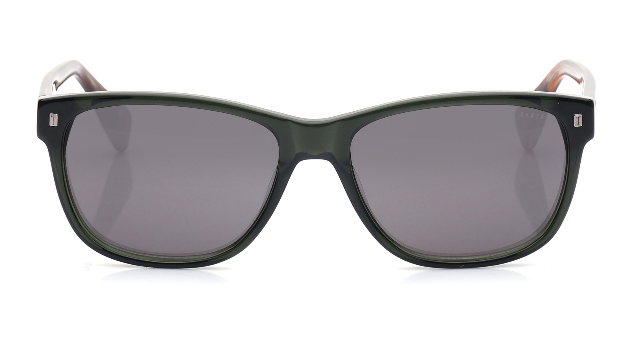 Image 1 of Green Rectangle Sunglasses for Men from Ted Baker Available at Titan Eye+