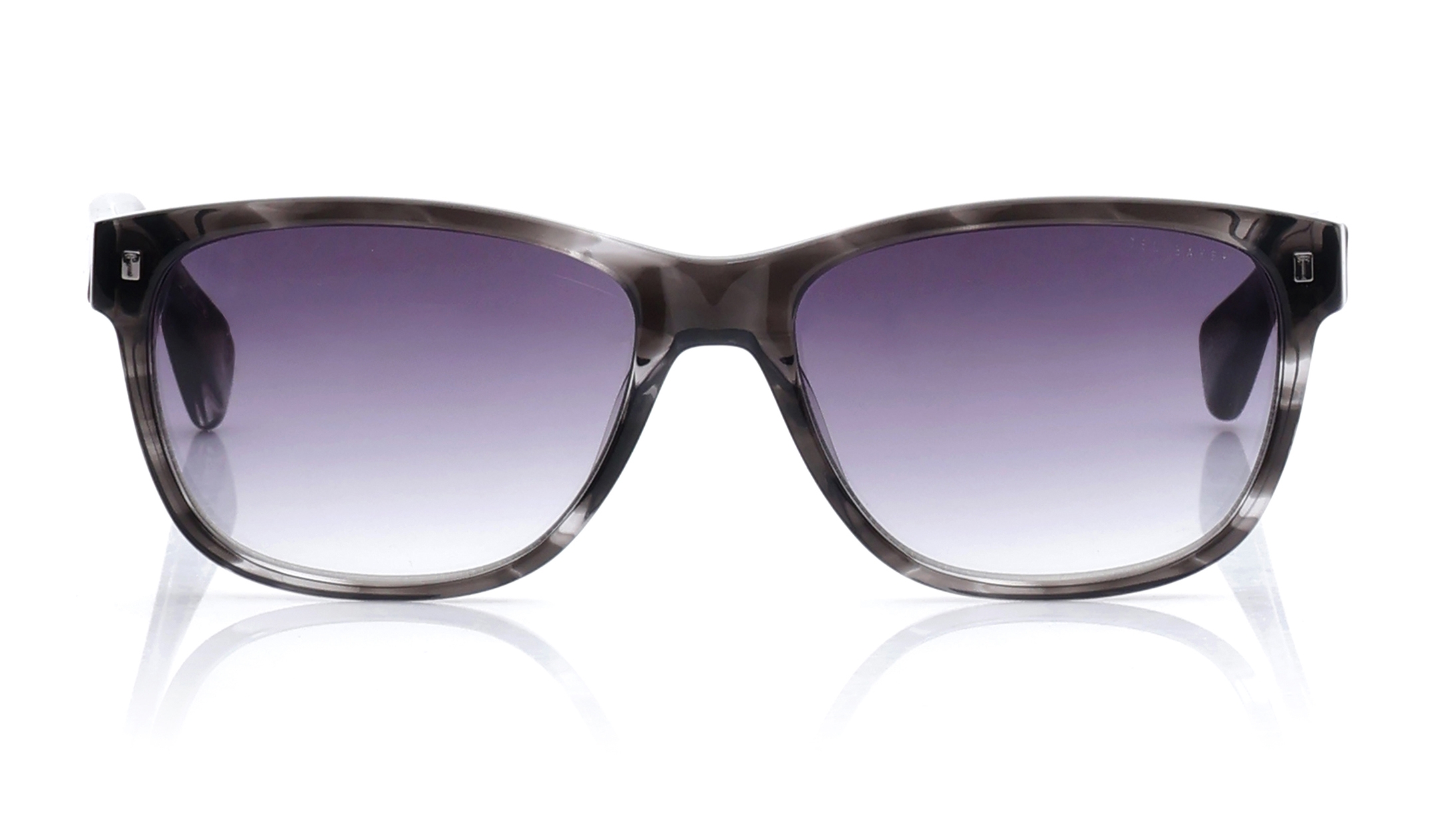 Image 1 of Grey Rectangle Sunglasses for Men from Ted Baker Available at Titan Eye+