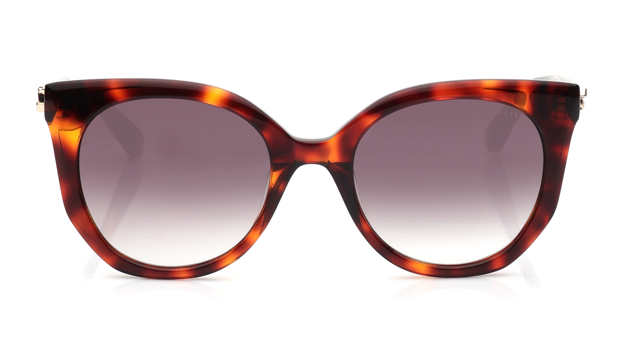 Image 1 of Brown Round Sunglasses for Women from Ted Baker Available at Titan Eye+