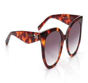 Image 2 of Brown Round Sunglasses for Women from Ted Baker Available at Titan Eye+
