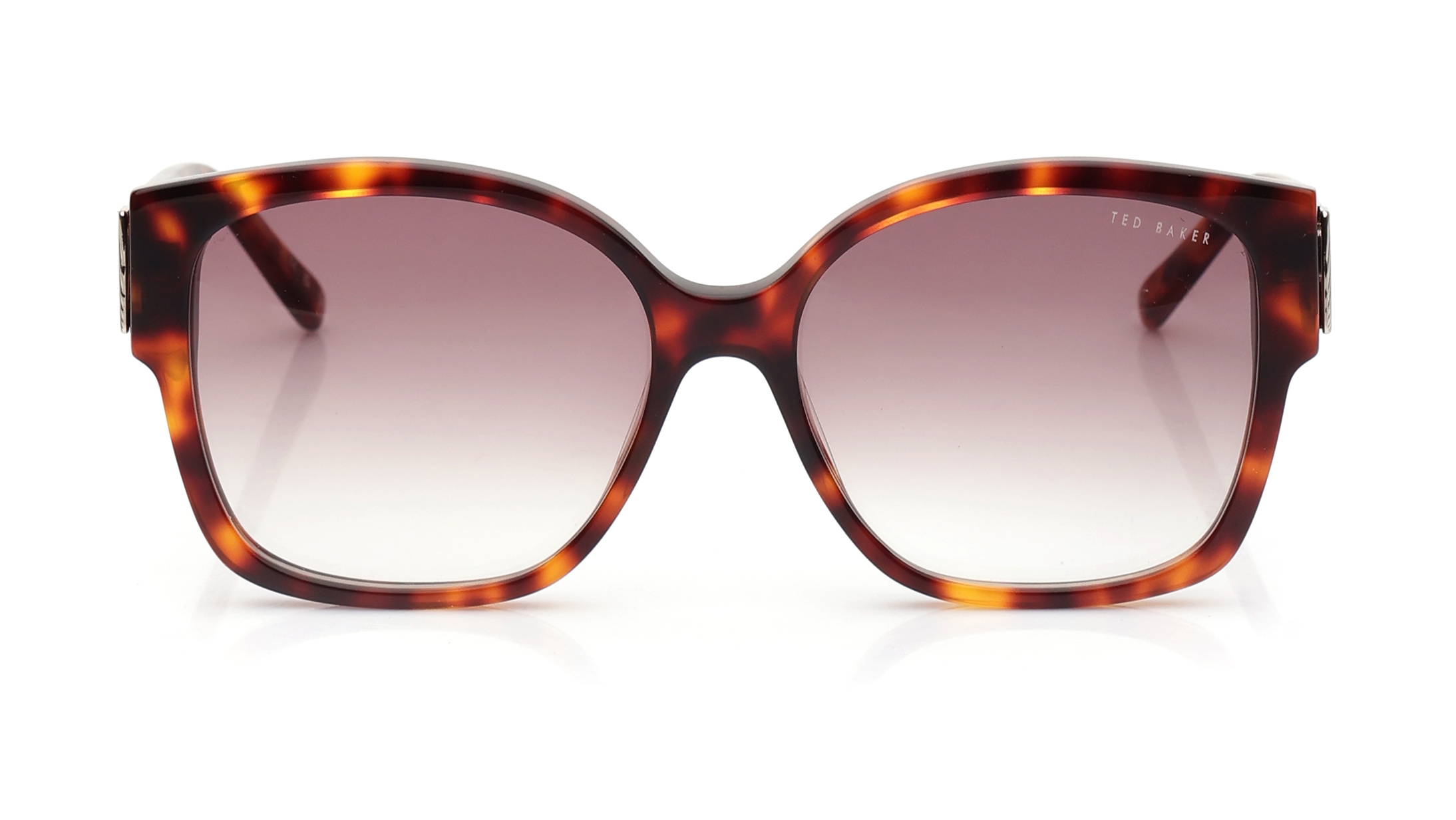 Image 1 of Brown Square Sunglasses for Women from Ted Baker Available at Titan Eye+