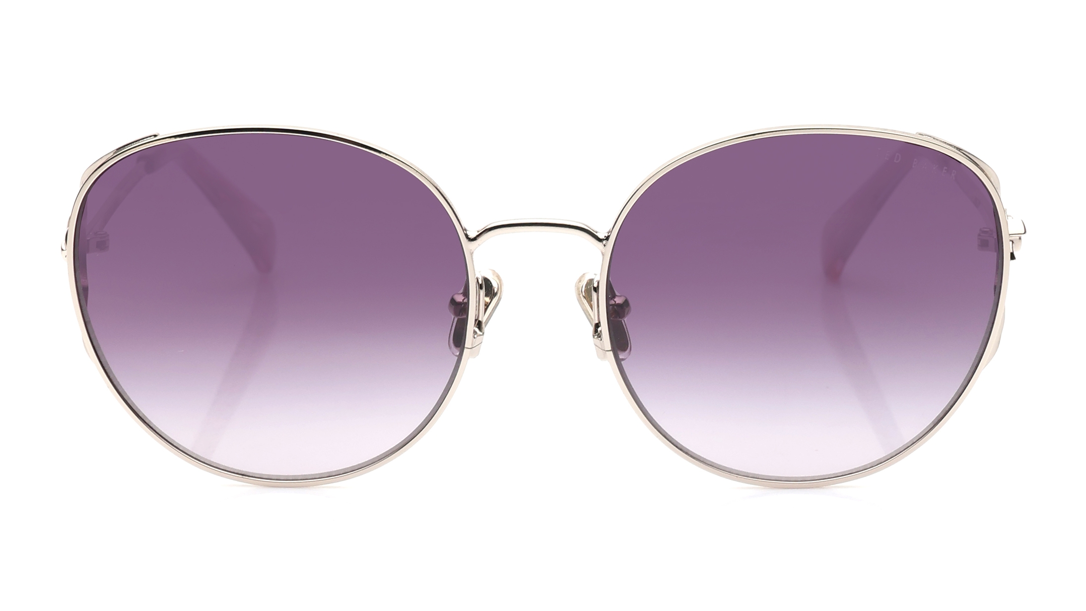 Image 1 of Grey Round Sunglasses for Women from Ted Baker Available at Titan Eye+