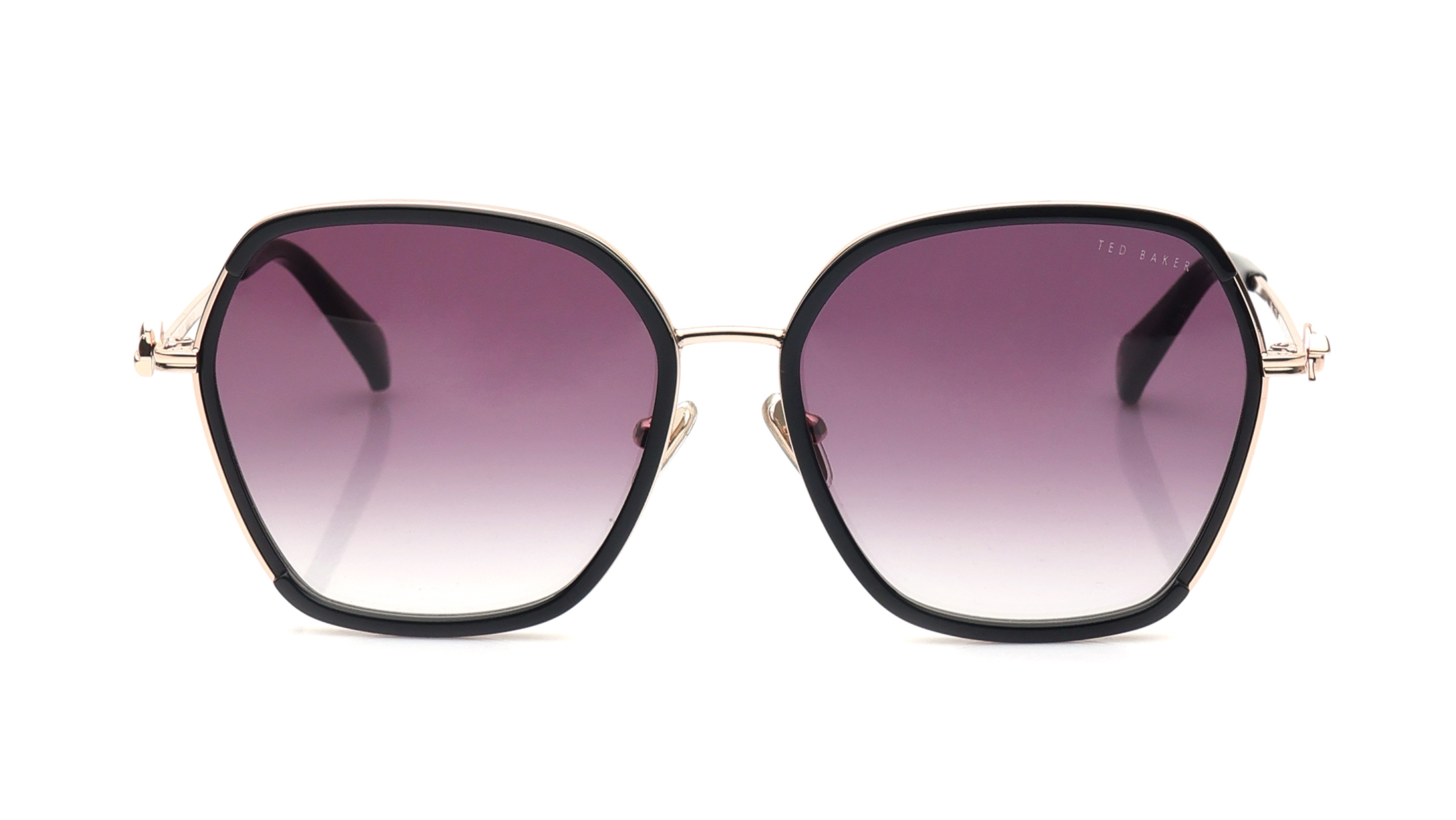 Image 1 of Brown Square Sunglasses for Women from Ted Baker Available at Titan Eye+