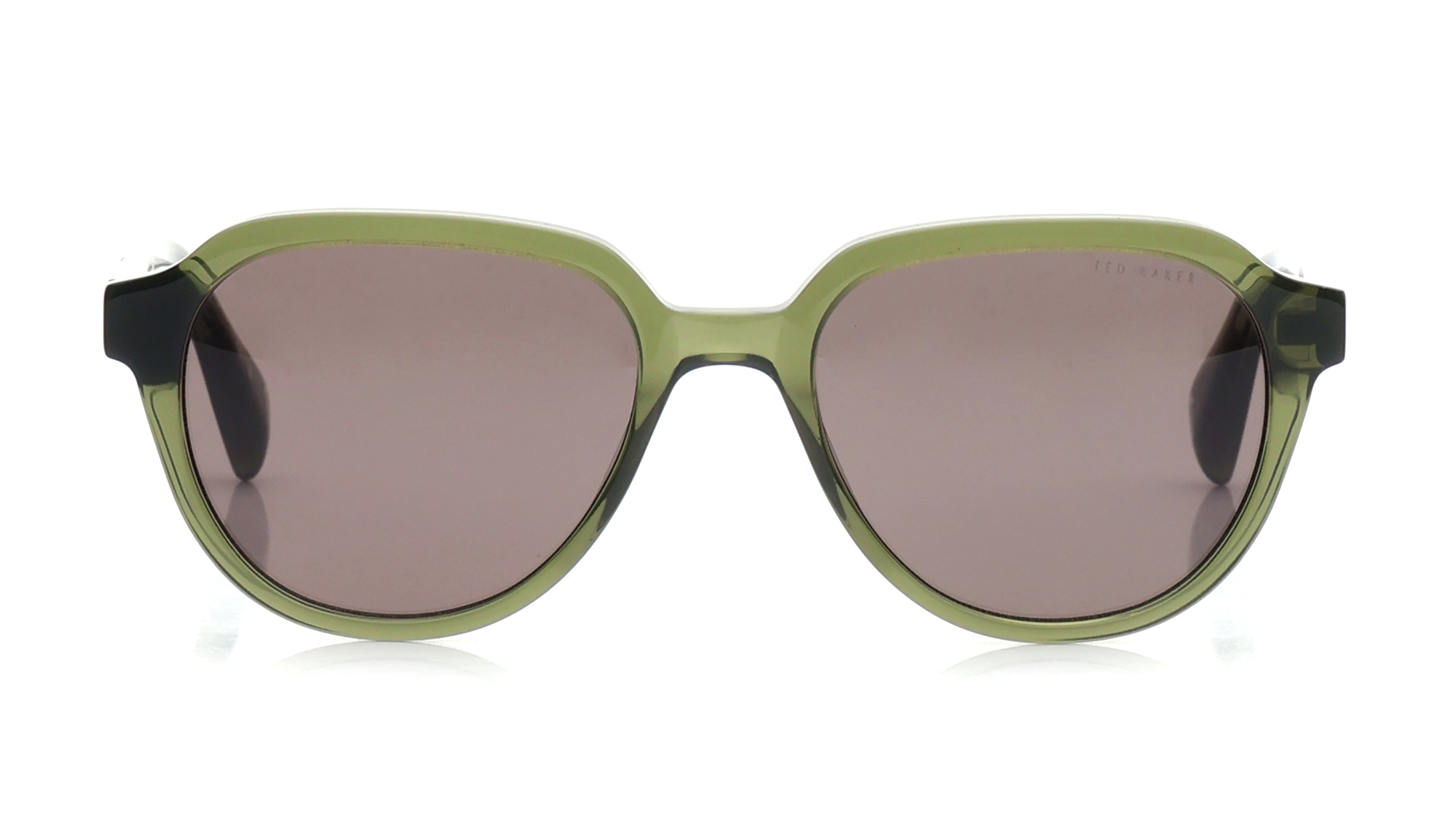 Image 1 of Green Aviator Sunglasses for Men from Ted Baker Available at Titan Eye+