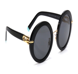 Image 2 of Gold Round Sunglasses for Men And Women from Tiffany & Co. Available at Titan Eye+