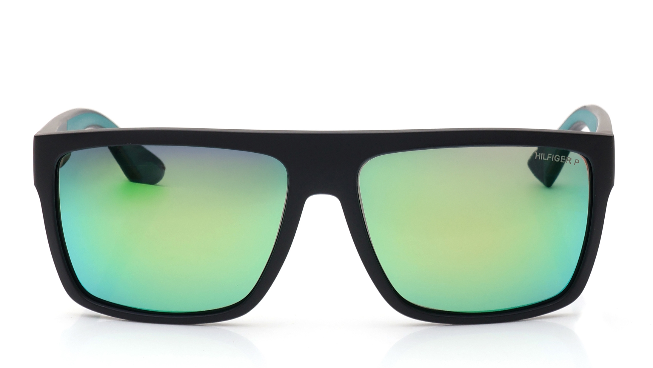Image 1 of Green Navigator Sunglasses for Men from Tommy Hilfiger Available at Titan Eye+