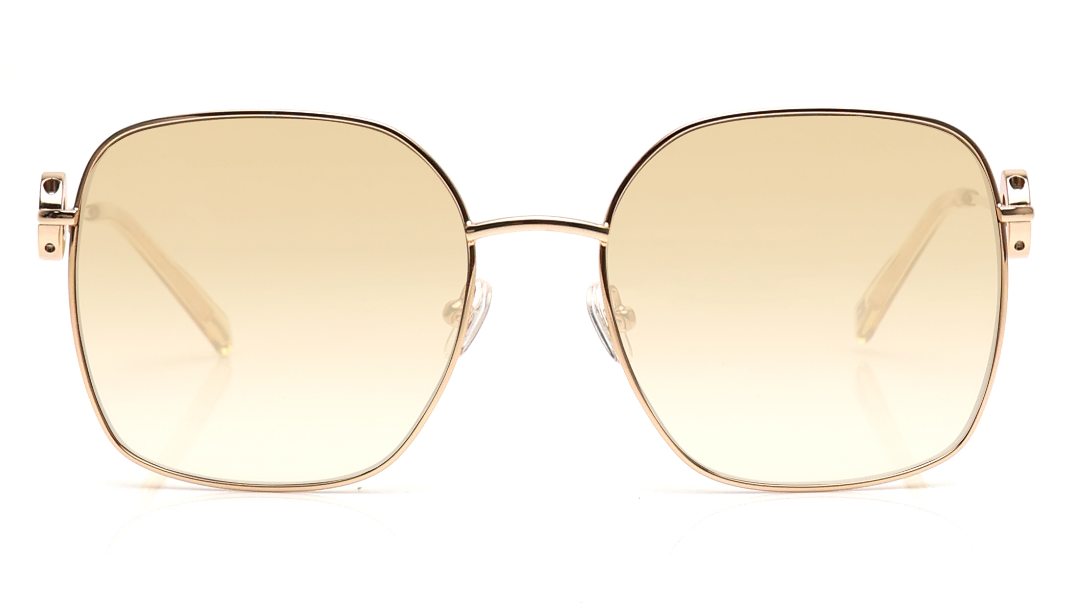 Image 1 of Yellow Square Sunglasses for Women from Tommy Hilfiger Available at Titan Eye+