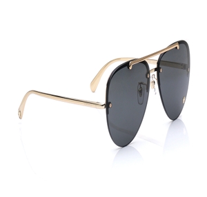 Image 2 of Gold Aviator Sunglasses for Women from Versace Available at Titan Eye+