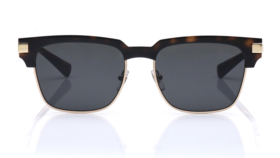 Image 1 of Havana Square Sunglasses for Men from Versace Available at Titan Eye+